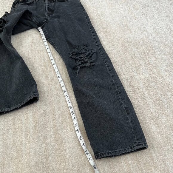 Agolde 90s Mid Rise Loose Fit Distressed Jeans in Vagabond 25 - Picture 5 of 11